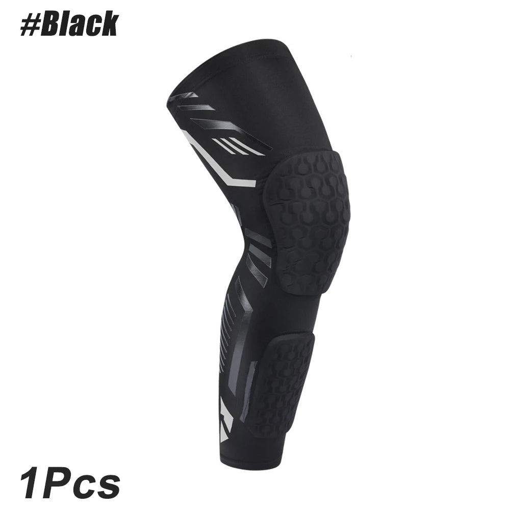1PC Knee Compression Sleeve with Padded Protection - Breathable Leg Support for Basketball,Football,Running,Sport- Youth & Adult