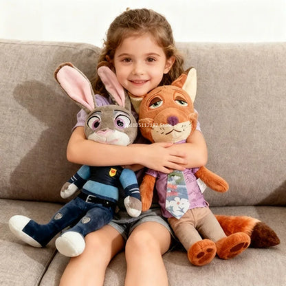 Hot Zootopia Disney Cartoon Anime Plush Toy Fox Nick Wilde Rabbit Judy Hopps Doll Soft Stuffed Animals Toys Kids birthday Gifts