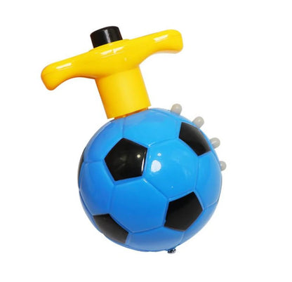 1 Pc Cartoon Spinning Top Football Submarine PVC Model LED Flashing Light Music Launcher Night Glow Kid Gift Toy