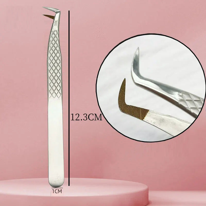Nanometer Fiber Tip False Lash Tweezers For Eyelash Extension Mega Volume perfect close tip Boot isolation Artist Makeup Tools
