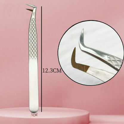 Nanometer Fiber Tip False Lash Tweezers For Eyelash Extension Mega Volume perfect close tip Boot isolation Artist Makeup Tools