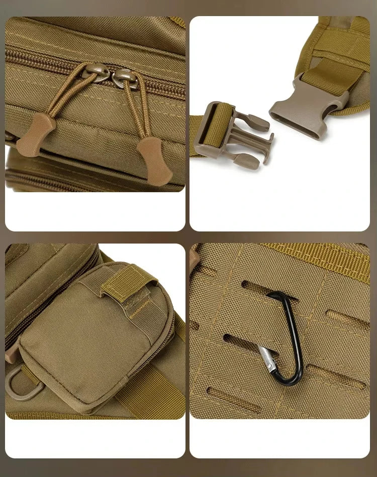 Camping Climbing Bag Chest Pouch For Men Cycling Hiking Travel Outdoor Sport Tactical Crossbody Molle Fishing Waist Fanny Pack