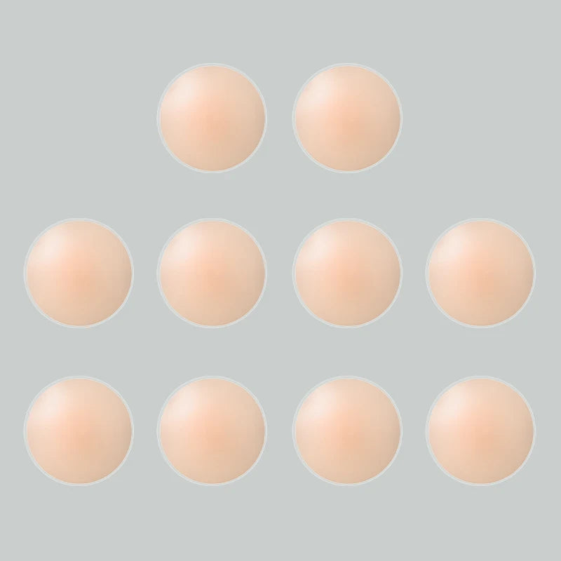 2/6/10 Reusable Silicone Nipple Patches, Seamless Self-adhesive Anti Protrusion Nipple Patches, Women's Underwear Accessories