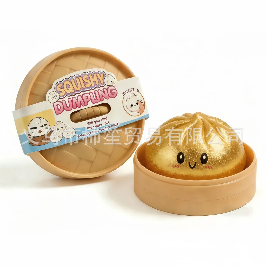 Giant Squishies Dumpling Bun Toy, Slow Rising Glitter Dumpling Stress Ball, Stress Relief Fidget Toy for Home Office Travel toys