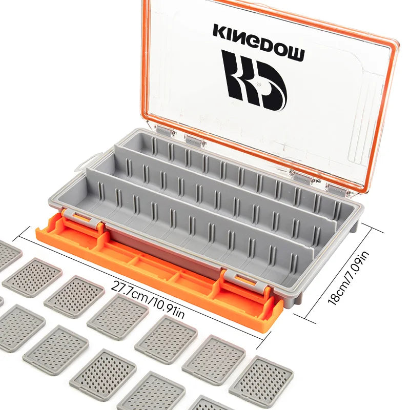 Kingdom Fishing Tackle Box 2 Sizes  Multifunction Tackle Trays Organizer with Removable Dividers Fishing Lure Storage Box