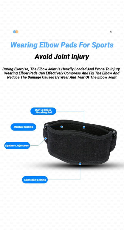 1Pc Adjustable Elbow Brace - Sports Compression Arm Support For Basketball, Tennis, Volleyball, Golf Unisex Fitness Tool