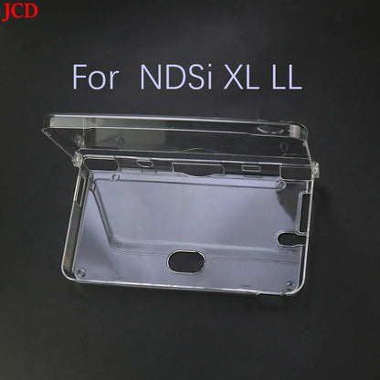 Plastic Clear Crystal Shell Skin Case Cover For Nintend DSL NDS Lite NDSL For DSi NDSi XL LL Console W/ Screen Protective Film