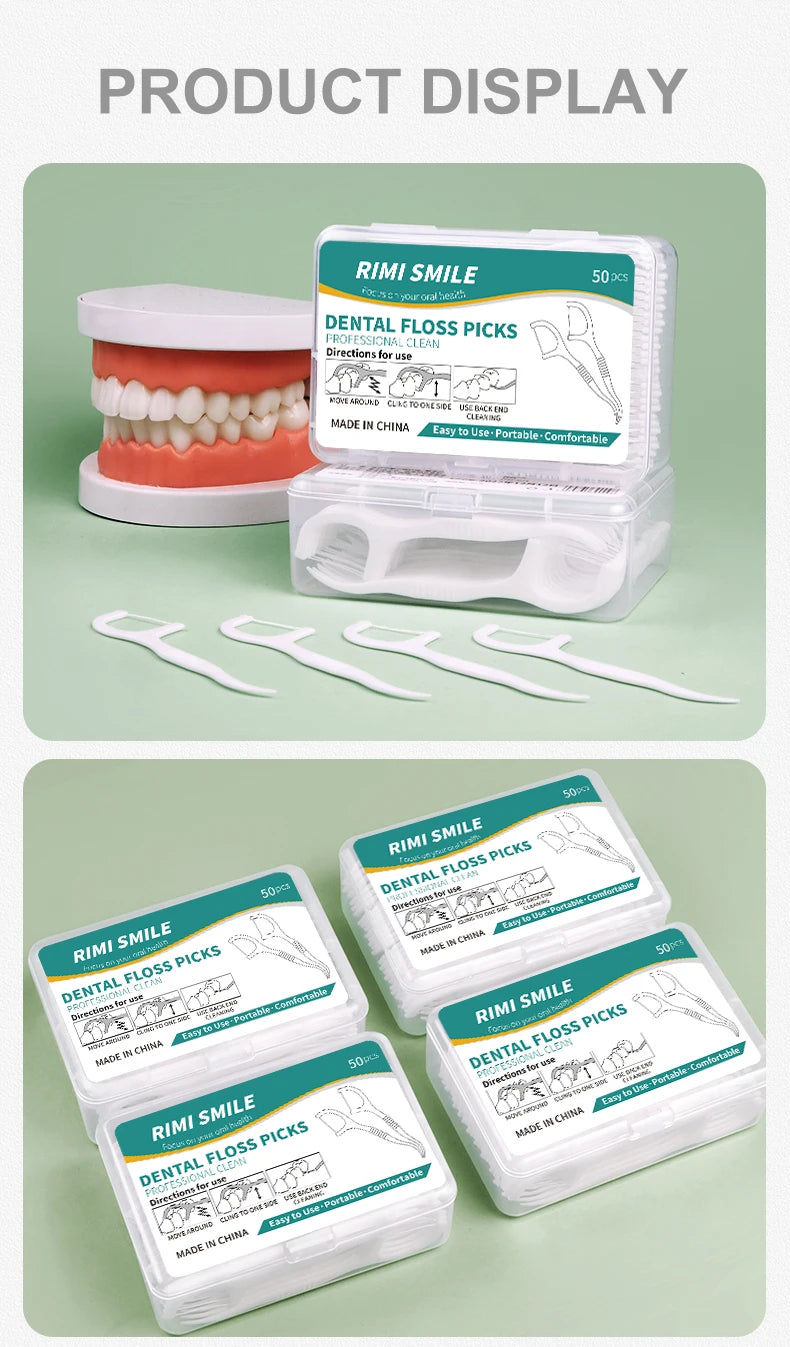 600PCS, 300PCS, 100PCS - Flosser-50PCS/Box - Cleaning interdental spaces, oral care tools