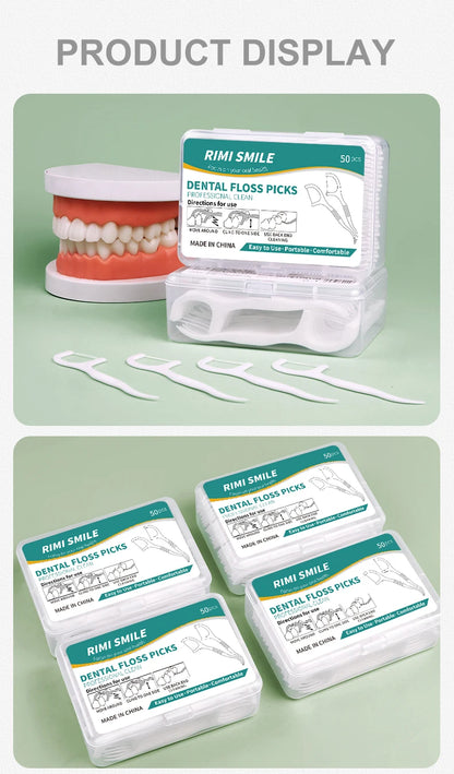600PCS, 300PCS, 100PCS - Flosser-50PCS/Box - Cleaning interdental spaces, oral care tools
