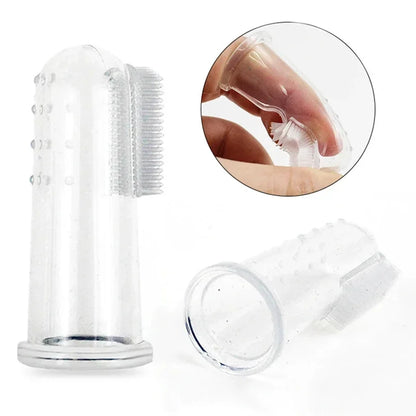 Ultra Soft Silicone Finger Toothbrush for Dog Cats Remove Plaque Tartar Puppy Kitten Teeth Cleaning Dental Care Oral Hygiene Pet