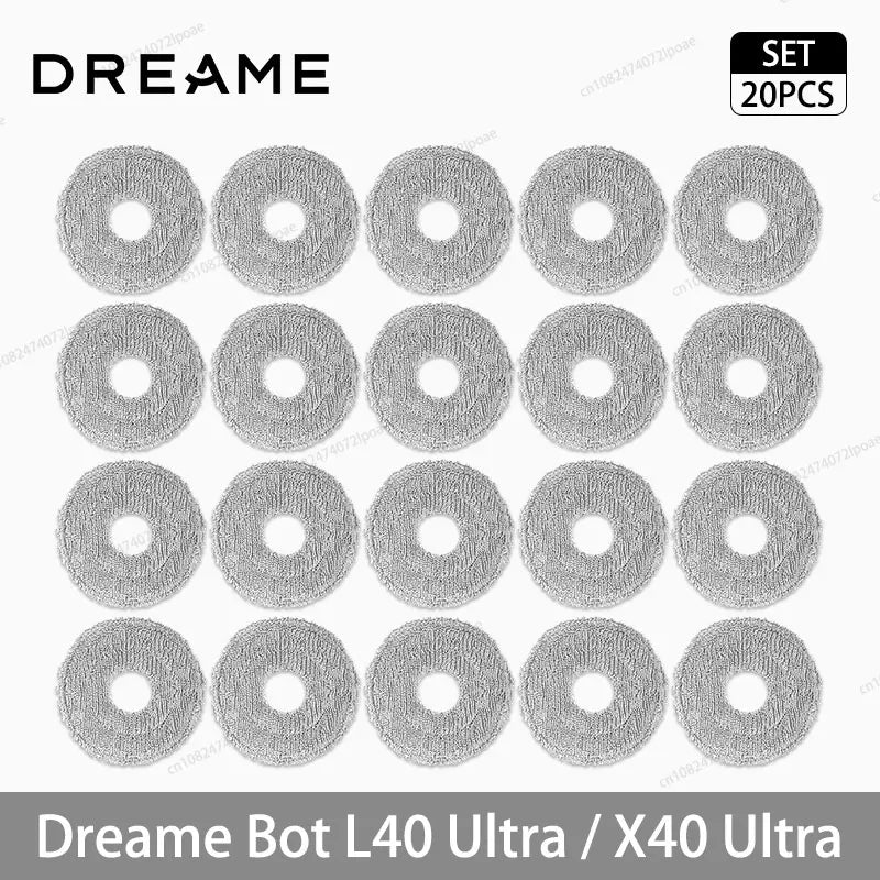 Dreame L40 Ultra / X40 Ultra Vacuum Cleaner Replacement Accessories Main Side Brush HEPA Filter Mop Cloths Dust Bag Spare Parts