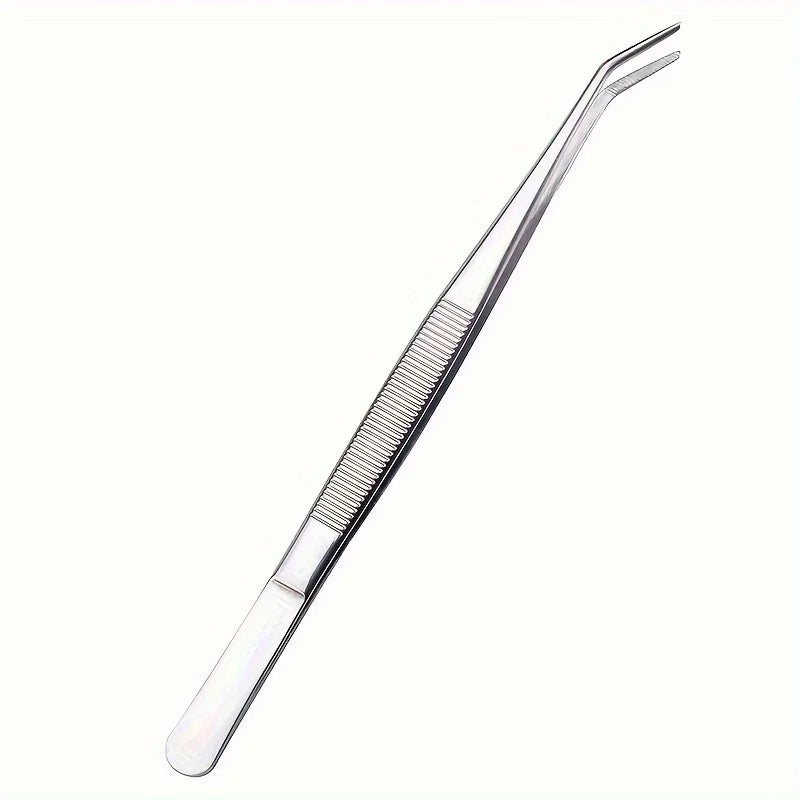 1/2pcs Stainless Steel Multi-Purpose Eyebrow Tweezers - Perfect for Nail Art, Dental Crystals & Cotton Picking Sharp Tweezers