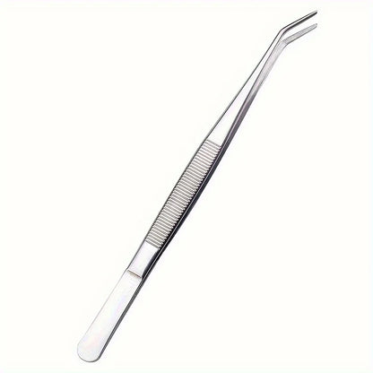 1/2pcs Stainless Steel Multi-Purpose Eyebrow Tweezers - Perfect for Nail Art, Dental Crystals & Cotton Picking Sharp Tweezers