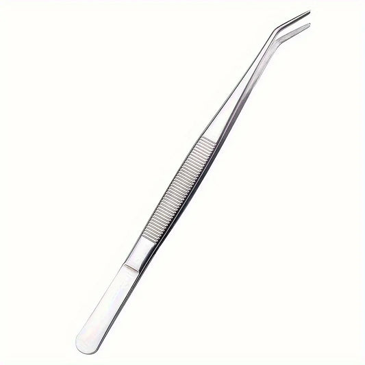 1/2pcs Stainless Steel Multi-Purpose Eyebrow Tweezers - Perfect for Nail Art, Dental Crystals & Cotton Picking Sharp Tweezers