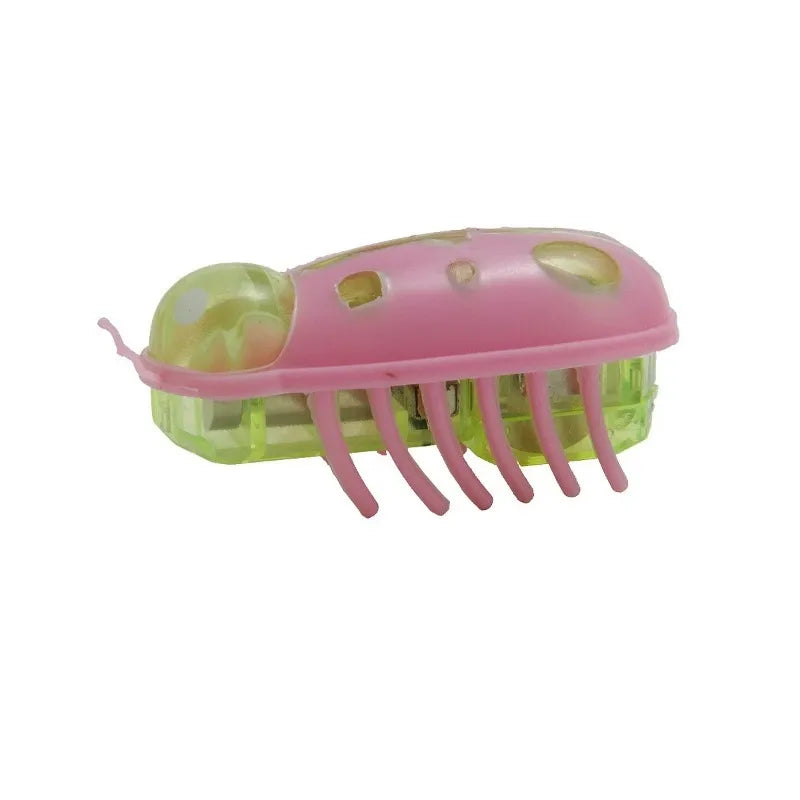Mini Electric Bug Pet Dog Cat Toy Interactive Cute Ladybird Beetle Animal Shape Cat Toys Walking Insect Cat Playing Supplies
