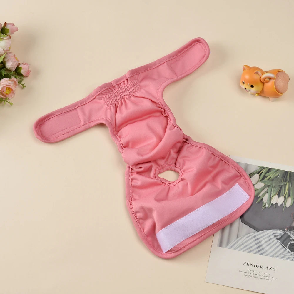 3Pcs Washable Female Dog Diapers Elastic Breathable Pet Nappies Reusable Pets Menstrual Period Panties For Small Medium Dogs Pug