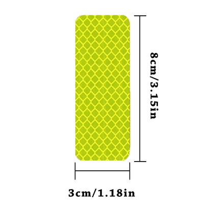 10pcs/set Car Bumper Reflective Safety Strip Stickers Car Reflective Sticker Reflective Warning Safety Tape