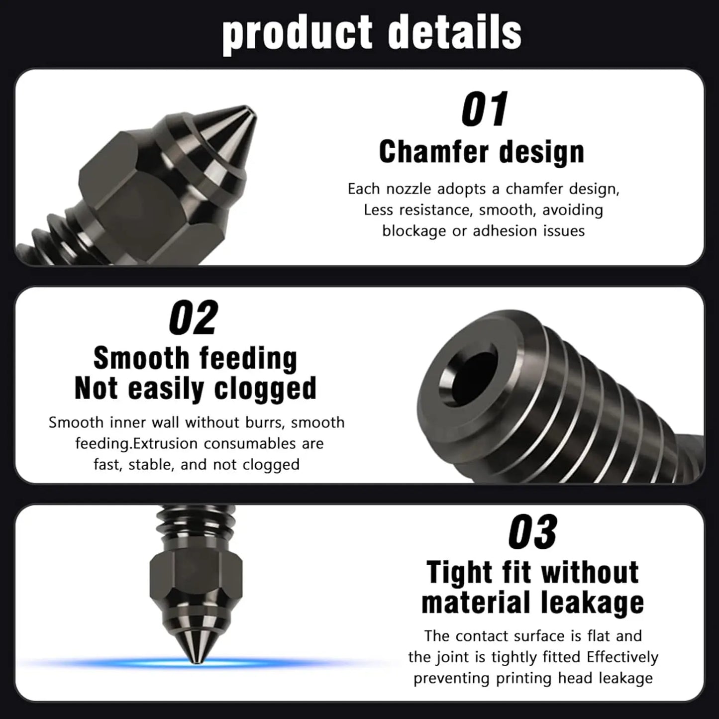 Creality Ender 3 V3 SE Nozzle Kit High Speed Hard Steel Nozzle 0.2/0.4/0.6/0.8/1.0mm 3D Printer for Ender3 V3 SE/Ender 7/Ender 5
