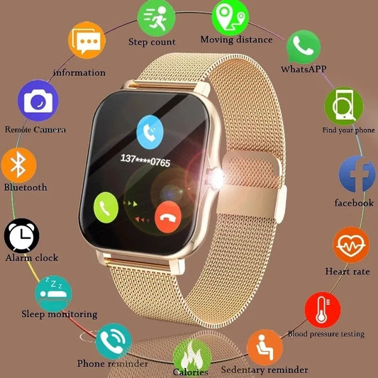 2025 Men Smart Watch Fitness Clock Sports Heart Monitor Smartwatch Bluetooth Call Music Playback 1.83'' Wrist Watches for Women