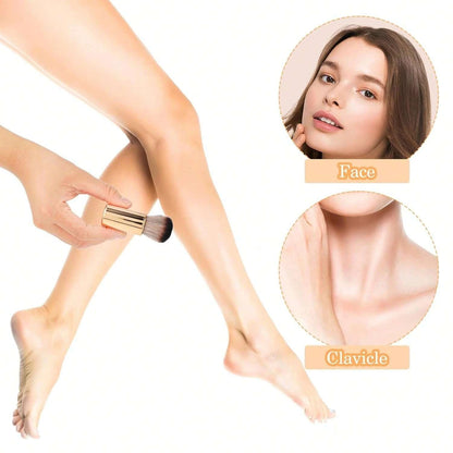 1PC Self Tan Brush Soft Body Makeup Brush Portable Self Tanning Brush Self Tanner Face Brush For Body & Leg Makeup