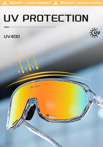 SCVCN Men Cycling Glasses Photochromic Sunglasses Mountain Bike Road Bicycle Eyewear MTB Cycle Goggles Sports UV400 Glasses Hot