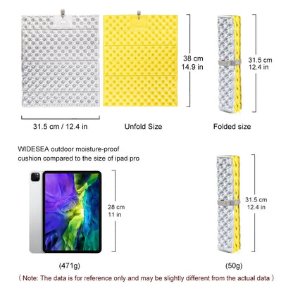 Widesea Outdoor Foldable Mat Seat Ultralight Picnic Camping Pad Waterproof XPE Foam Sitting Cushion Chair Tourist Hiking