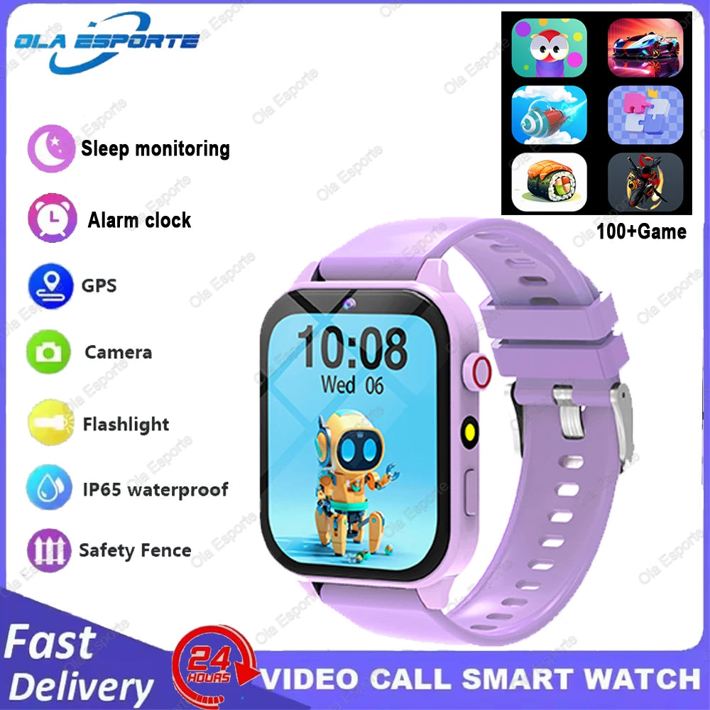 2026 New Kids Camera Smart Watch For Kids Games Sleep Monitor Flashlight Alarm Clock Boy Girl Gift Children Partner Smartwatch