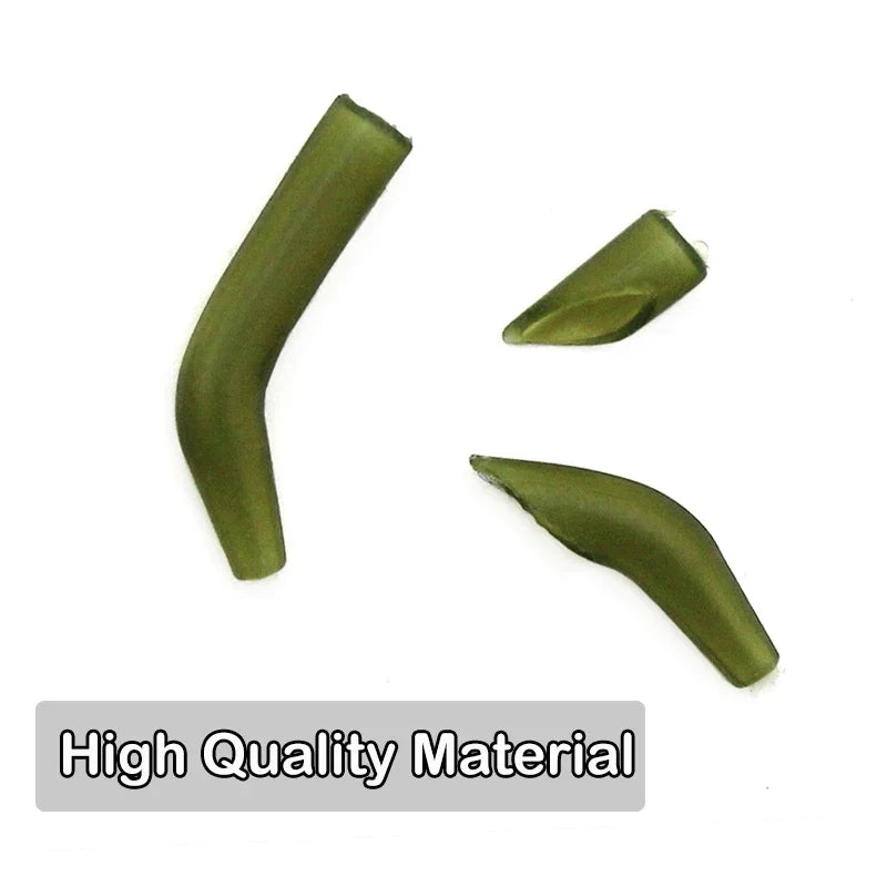 30pcs Terminal Carp Fishing Anti-Tangle Sleeves Connect with Fishing Hook Rubber Tip Tube Positioner Terminal Fishing Tackles