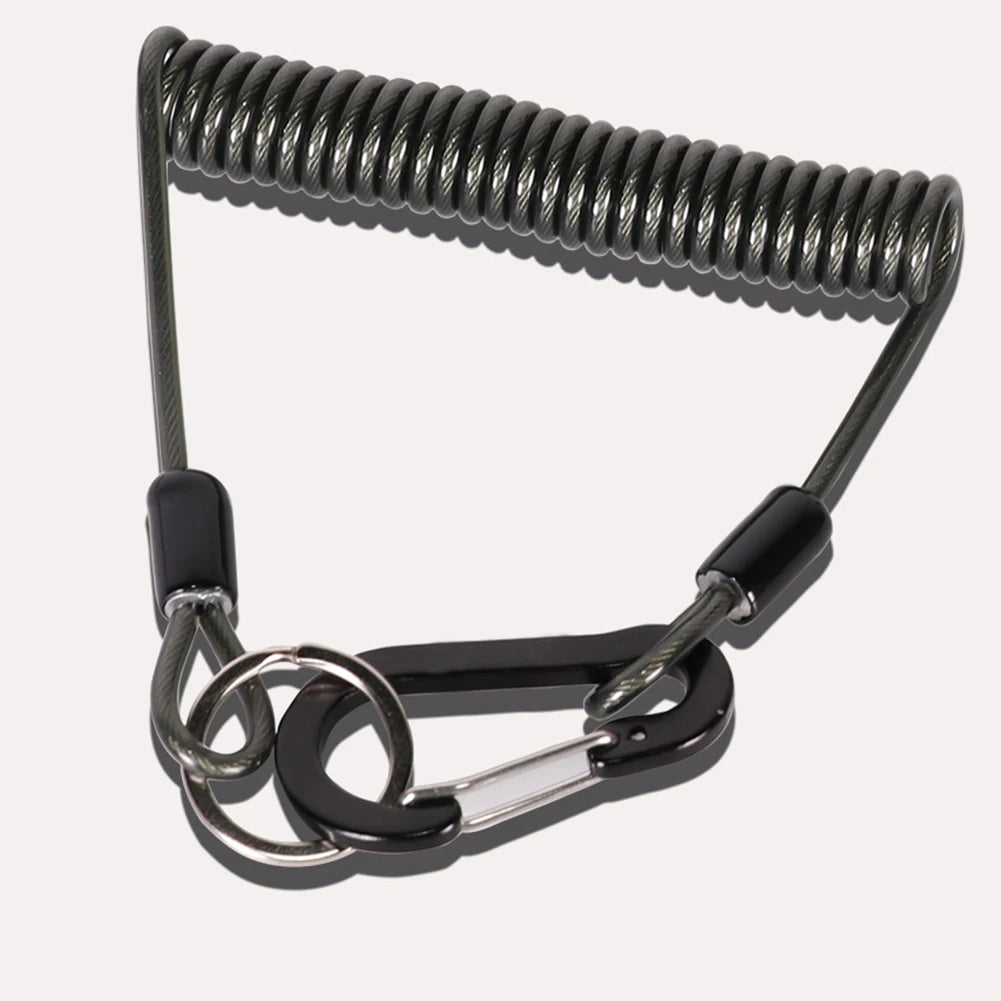 Fishing Missed Rope Anti-lost Spiral Spring Lure Pliers Lanyard Wire Spring Rope Prevent Rod Drop Lose Tool