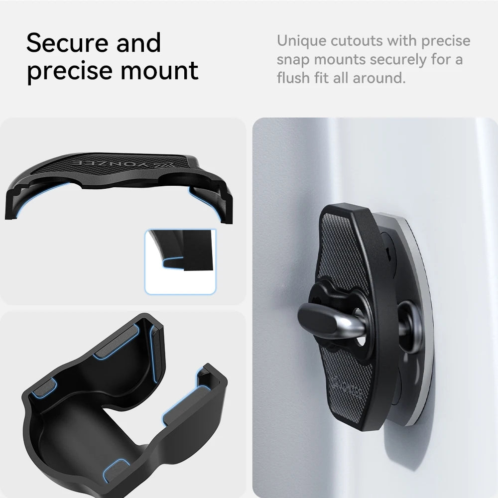 YZ For Tesla Model 3 Y YL Highland Juniper Car Door Lock Cover Protection Absorbing Pad Anti-Collision 2026 Car Accessories