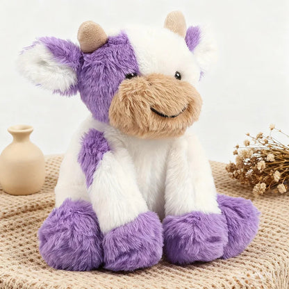 Sitting Cow Plush Toys Super Soft Skin-friendly Sleep Companion Doll Interesting Realistic Animal Doll Birthday Gifts For Friend
