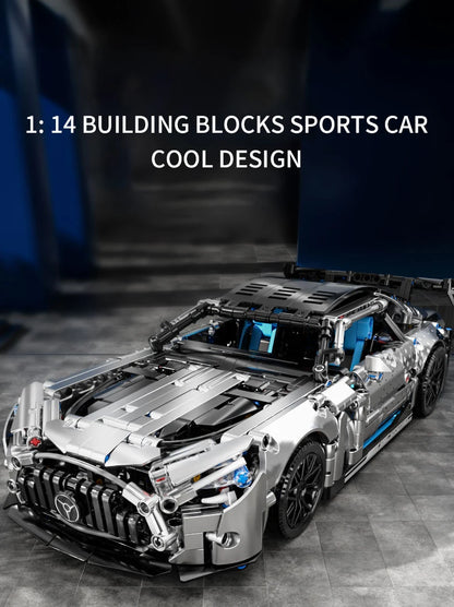 1466 PCS Racing Car Building Blocks Set, 1:14 Scale Sports Vehicle Model Kit for Adults, Toys for Boys Birthday Gifts