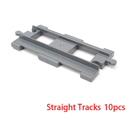Big Size Building Block Bricks Train Tracks Crossover Parts Switch Straight Curved Duploes Accessories DIY Toy For Children Gift