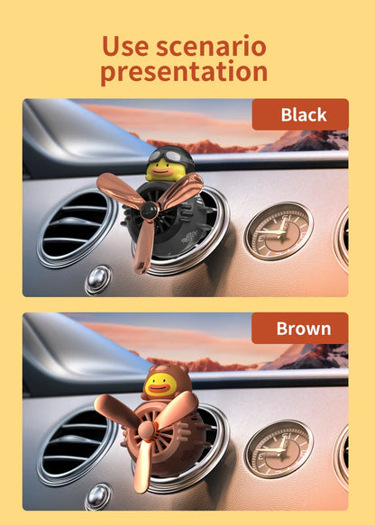 1PC Car Magnetic Cute Cartoon Figure Air Outlet Clip Aromatherapy - Complimentary Two Unscented PE Tablets and Two 5ml Bottles