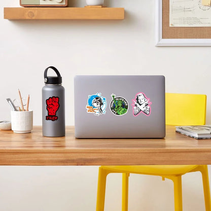 100 Rock And Roll Music Band Stickers Punk Graffiti Stickers For Laptop Guitar Helmet Luggage Decal Golden Memory Stickers Store