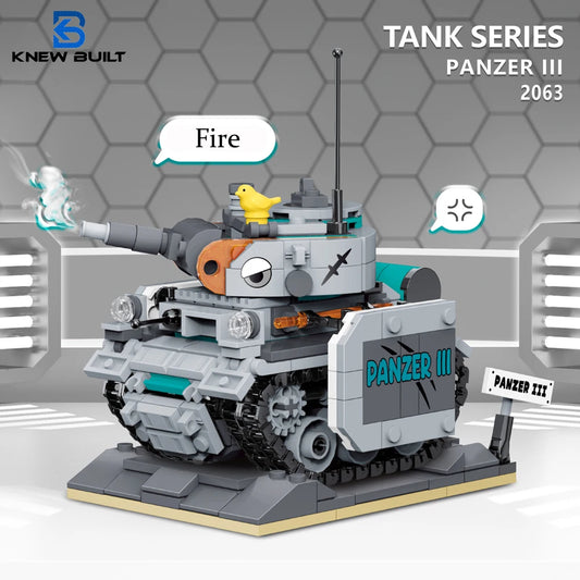 KNEW BUILT Mini Tank Building Blocks Kid Learning Toys Educational Bricks Military Model Construction Set for Children Gift