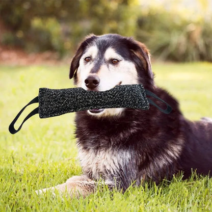 Dog Training Bite Stick Double Handle Interactive Toy Teeth Grinding Dog Training Stick Pet Dog Training Jute Sleeve Dog Toys