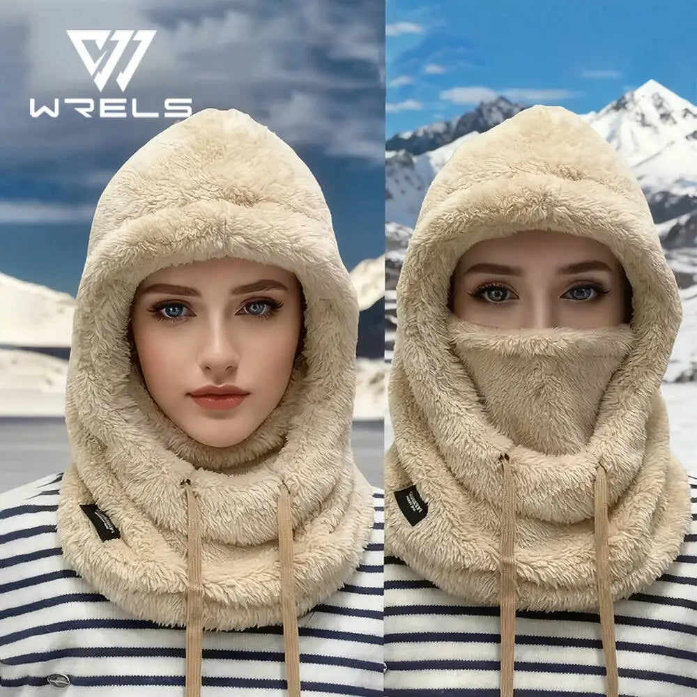 1/2pcs Winter Warm Balaclava Thermal Windproof Ski Hood Motocycle Face Cover Polar Fleece Adjustable Cycling Neck Cover Mask