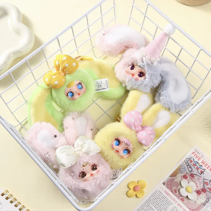 MM Milk Candy Second Generation Plush Vinyl Cartoon Cute Doll Model Toys Blind Box Keychain Bag Charm Decoration Birthday Gifts