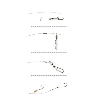 500Pcs/Bag Single Barrel Crimping Sleeves Fishing Line Wire Leader Copper Tube Connectors Mixed Copper Tube Ice Fishing