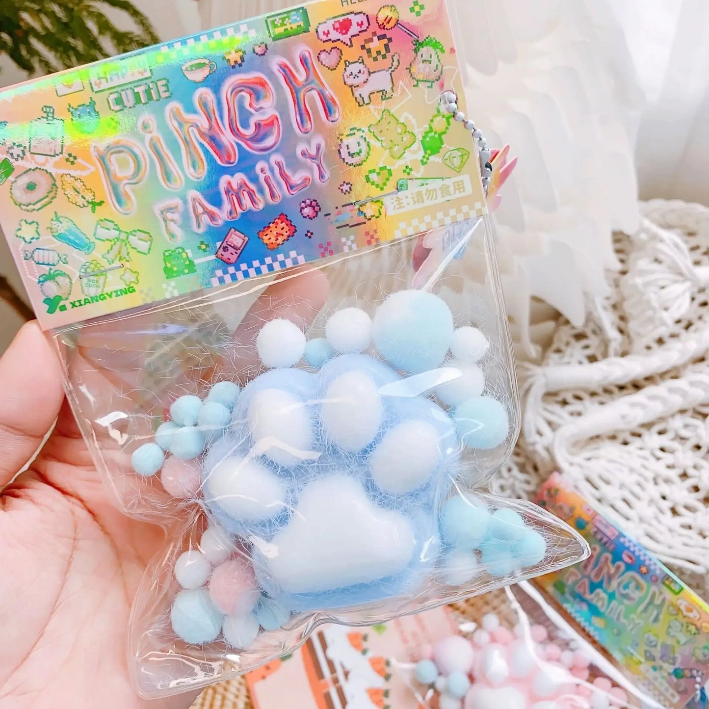 Mini PU Squeeze Toy Cat Foot Mochi Fidget Toy Antistress Ruduce Stress Pinching Cat Paw Soft Relief Relax Toys