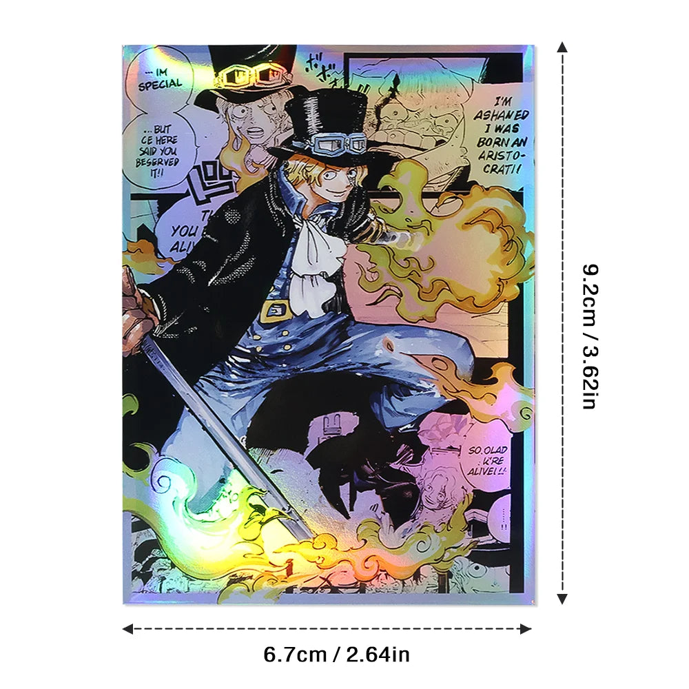60Pcs 67x92mm Anime One Piece Card Sleeves Ace Luffy Zoro Shanks Empress Nami OPCG PTCG /MTG/PKM Trading Cards Protector Case
