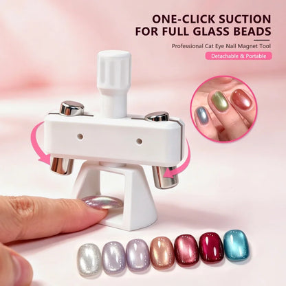 Powerful Automatic Cat‘s Eye Magnet Rotatable Whipping top Design Wide Light Glass Bead Nail Art Magnetic for Gel Nail Polish