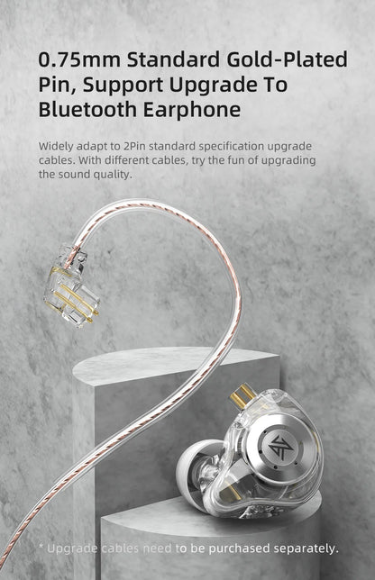 KZ EDX PRO 10mm Dual Magnetic Circuit Dynamic Drive Earphone HIFI Bass Earbud Sport Noise Cancelling Headset KZ ZSTX ZSN PRO ZAS