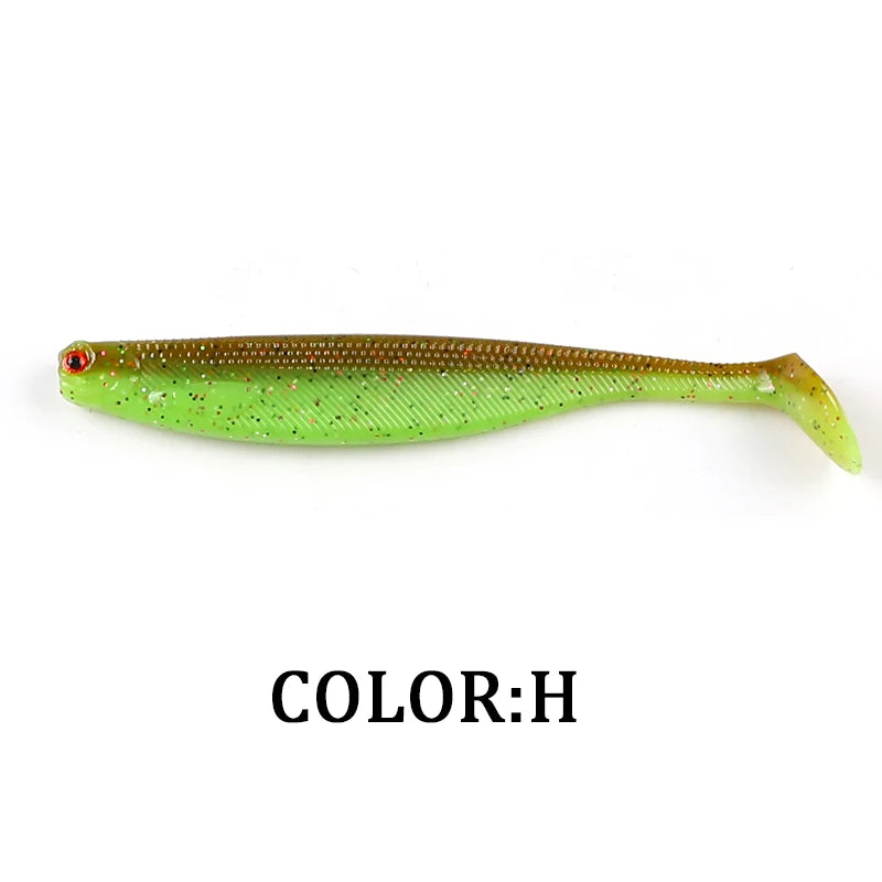 NEW Supercontinent ShadTeez T-tail 50mm 70mm 100mm Pike Zander Predator Fishing 3D Eyes Soft Lure Fishing Lures