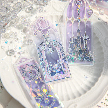 4Style 10pcs/pack Shell Light PVC Bookmark Streamer Dream High Value Ins Fresh Reading Mark Card Decoration Student Stationery