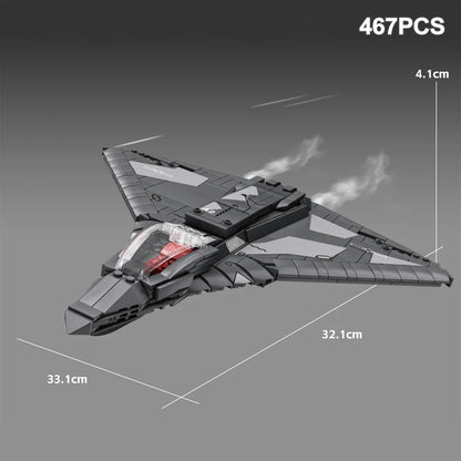 KNEW BUILT Fighter Jet Mini Building Block Toy Set for Kids Boy Adult Beginner Military Plane Airplane Pirate Transporter Brick