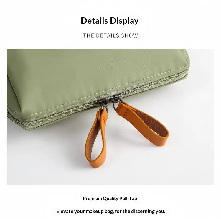 HOMEFISH Women Cosmetic Bag Solid Color Korean Style Makeup Bag Pouch Toiletry Bag Waterproof Makeup Organizer Case Luxury Bag