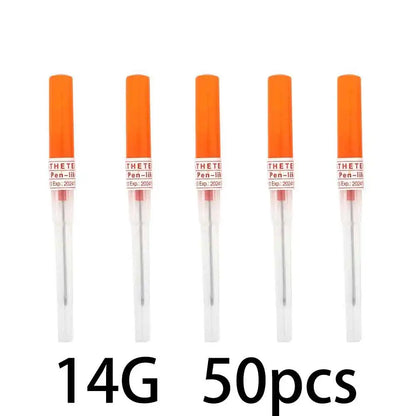 KIYUE 50pcs IV Cannula Pen Type Intravenous Injection Catheter 20G 22G 24G 26G Veterinary Suppliers