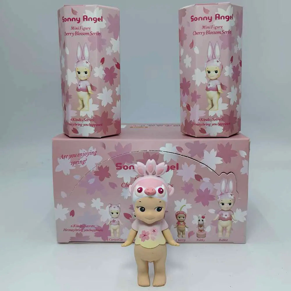 Sonny Angel Pink Cherry Blossom Series Blind Box Toys Mystery Box Kawaii Lucky Cute Doll Decoration Collect Model Couple Gifts